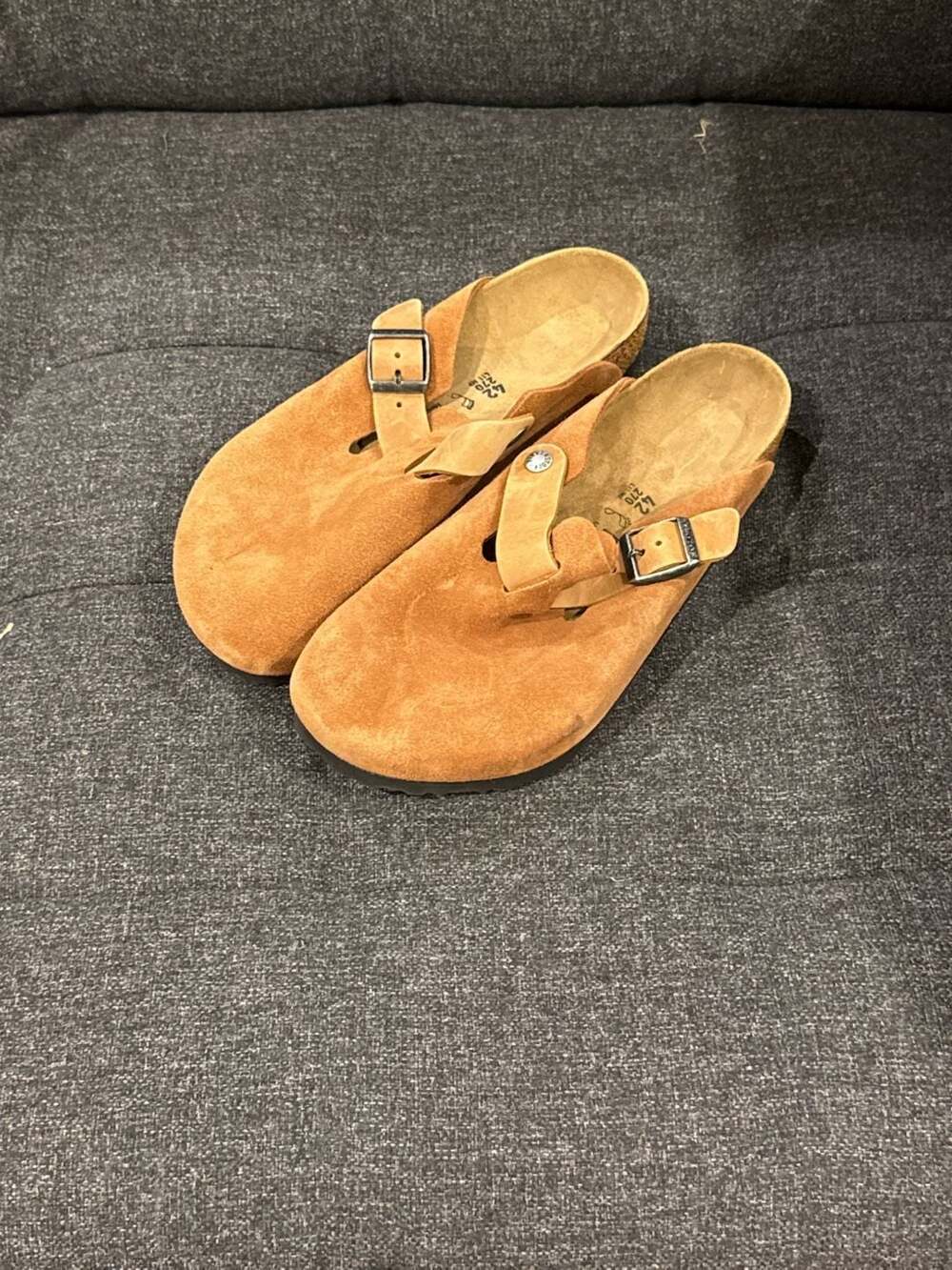 9M - Birkenstock Boston Clogs Size 42 Mink Suede
